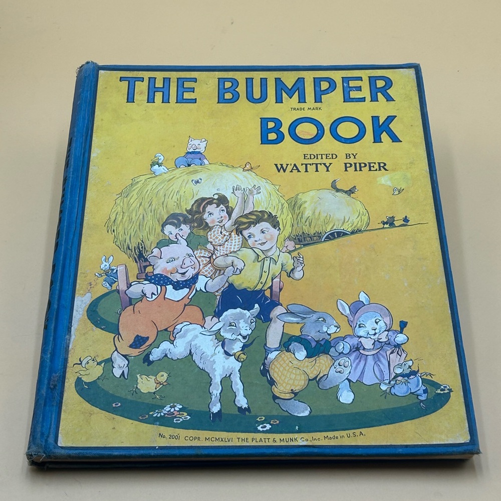 Rare antique The Bumper Book 1945 by Watty Piper, children’s book
